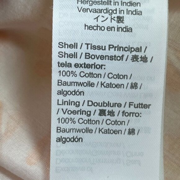 J Crew Shell Pattern Dress Size 8 Puffl Cleeve Twist Front  Peasant Cottagecore - Picture 13 of 14